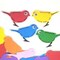 Bird Foam Shapes 2"x1.5" – 60 Pack Colorful Craft Foam Cutouts for Kids, DIY, and Classroom Projects